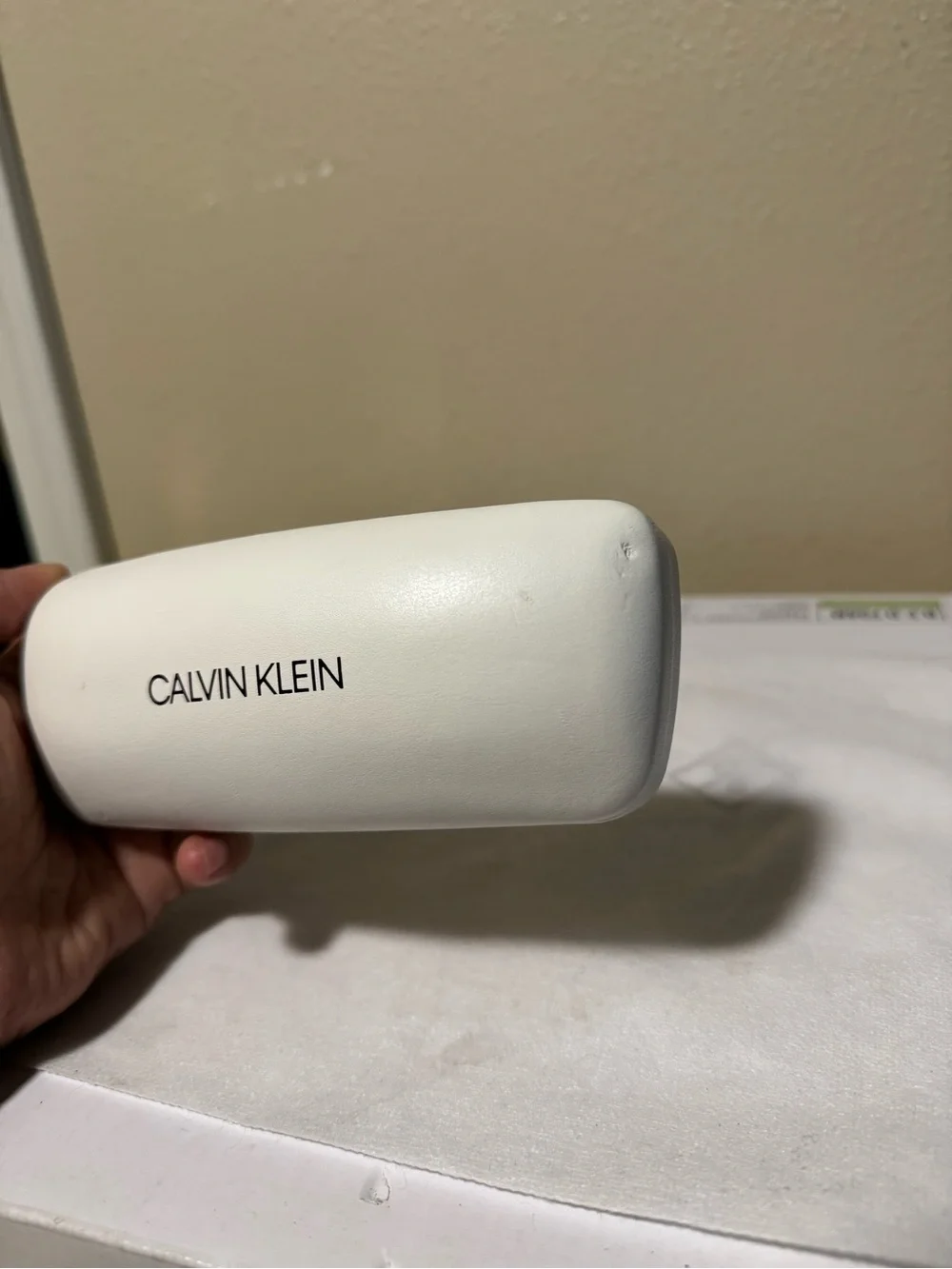 Calvin Klein White Hard Sunglasses Case